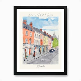 Poster Of Dublin, Dreamy Storybook Illustration 1 Art Print