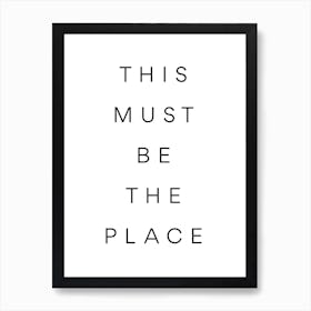 This Must Be... - Music Lyrics Wall Art Poster Print Art Print