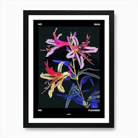 No Rain No Flowers Poster Lobelia 3 Art Print