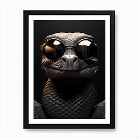Snake With Sunglasses Art Print