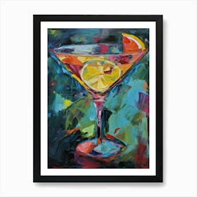 Martini Cocktail Oil Painting 2 Art Print