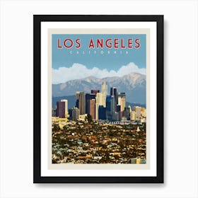 Los Angeles California Travel Poster Art Print