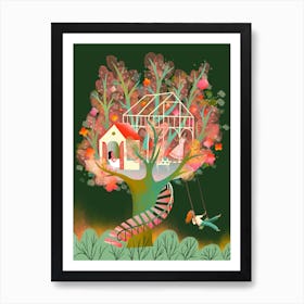 My Dreamy Tree House Art Print
