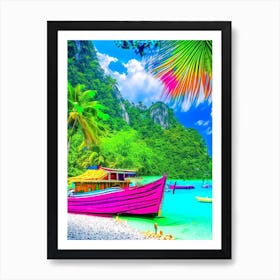 Phi Phi Islands Thailand Pop Art Photography Tropical Destination Art Print