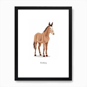 Donkey Kids Animal Poster Art Print