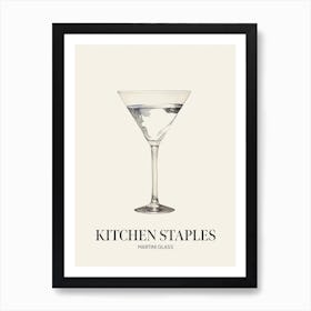 Kitchen Staples Martini Glass Art Print