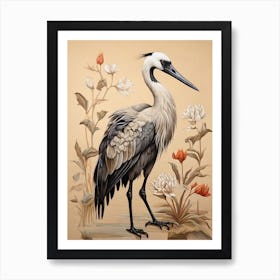 Heron Bird Painting Art Print Art Print