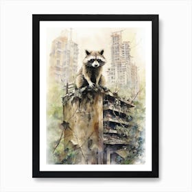 Raccoon Urban Explorer 8 Art Print