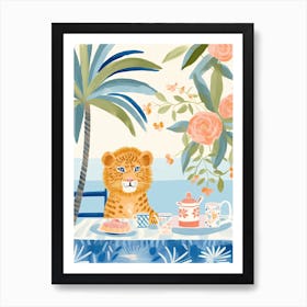 Animals Having Tea   Lion 5 Affiche