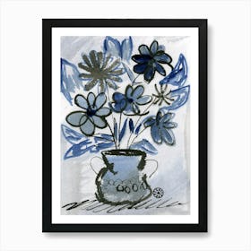 Blue Flowers Art Print