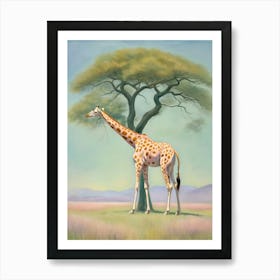 Giraffe in Africa Art Print