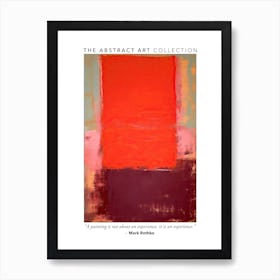 Red Tones Abstract Rothko Quote 1 Exhibition Poster Art Print