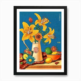 Yellow Lilies Art Print