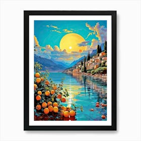 Sunset By The Lake 2 Art Print