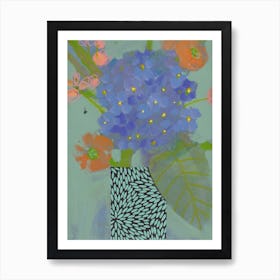 Whimsical Bouquet With Hydrangea Art Print