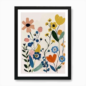 Painted Florals Babys Breath 1 Art Print