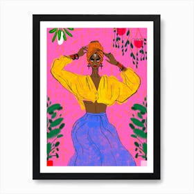 Afrocentric Woman Art Print