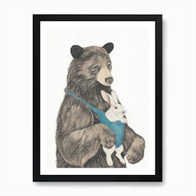 Bear au Pair Art Print