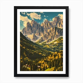 Dolomiti Bellunesi National Park Italy Vintage Poster Art Print