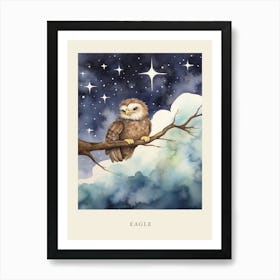 Baby Eagle 2 Sleeping In The Clouds Nursery Poster Art Print