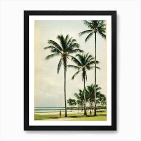 Cha Am Beach Thailand Vintage Art Print