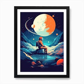 Celestial Odyssey: Embracing Space Art Print