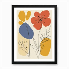 Abstract Flowers 86 Art Print