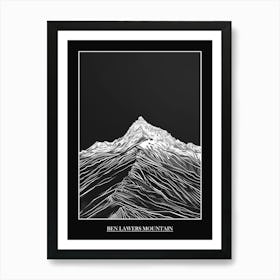Ben Lawers Mountain Line Drawing 1 Poster Art Print