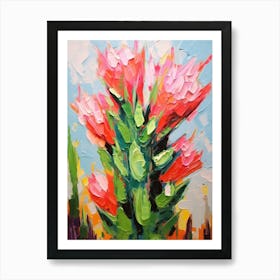 Cactus Painting Devils Tongue 4 Art Print