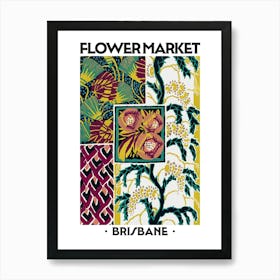 Flower Market Brisbane Eugene Seguy Vintage Botanical Art Print