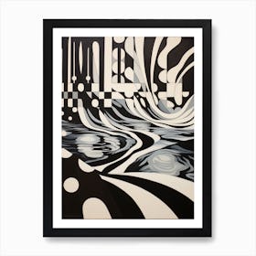 Water Geometric Abstract 11 Art Print