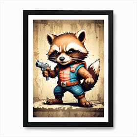 Raccoon Art Print