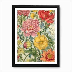 Floral Wallpaper 198 Art Print