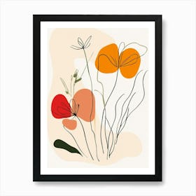 Abstract Flowers 78 Art Print