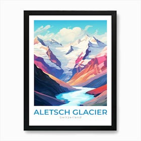 Switzerland Aletsch Glacier Travel Art Print