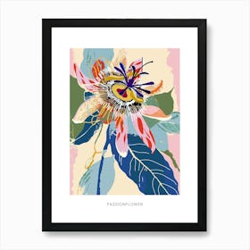 Colourful Flower Illustration Poster Passionflower 3 Art Print