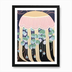 Maximalist Animal Painting Jellyfish 3 Affiche