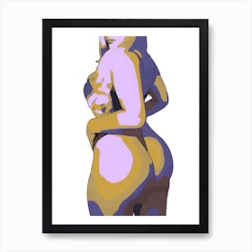 Abstract Geometric Sexy Woman (31) 1 Art Print