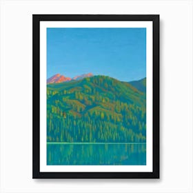 Sequoia National Park United States Of America Blue Oil Painting 1  Art Print