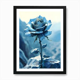 Blue Rose 5 Art Print