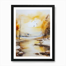 Autumn River 5 Art Print