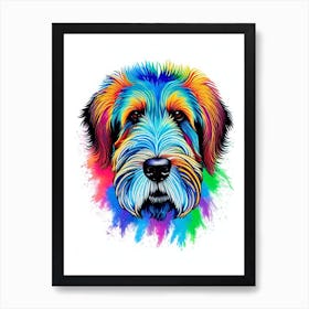 Otterhound Rainbow Oil Painting Dog Art Print