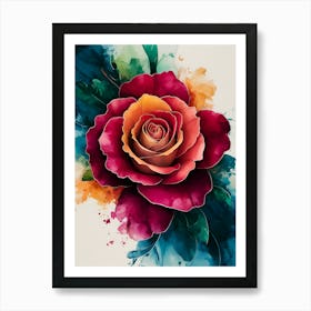 Watercolor Rose 2 Art Print