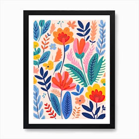 Flowers 30, Matisse style, Floral texture Art Print