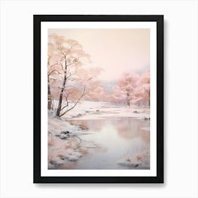 Dreamy Winter Painting Lake District National Park United Kingdom 3 Art Print