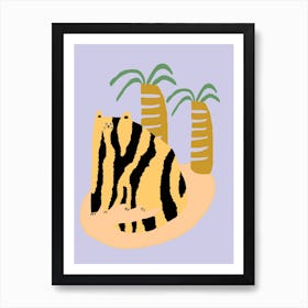 Cats And Palms Art Print