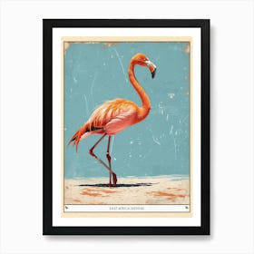 Greater Flamingo East Africa Kenya Tropical Illustration 5 Poster Art Print