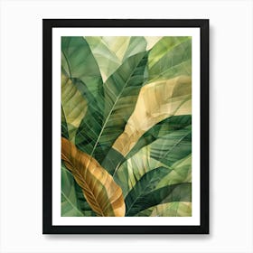 Tropical Leaves Background 2 Art Print