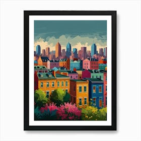 Boston Cityscape Art Print