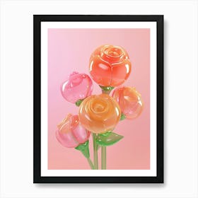 Dreamy Inflatable Flowers Rose 2 Art Print